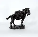 Charlie A. Beil, Untitled - The Pack Horse #7/49, bronze sculpture