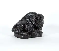 Charlie A. Beil, Untitled - Resting Buffalo #19/36, bronze sculpture