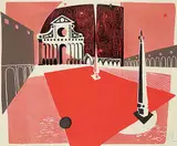 Wilfred Roy Roloff Beny, Santa Maria Nouvella, Florence #12/35, 1952, colour lithograph on paper