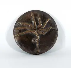 Untitled - On the Balance Beam by Dora de Pedery-Hunt, 1975, bronze medal, sold Sep 2018