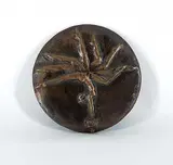 Dora de Pedery-Hunt, Untitled - On the Balance Beam, 1975, bronze medal
