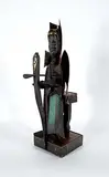 Yosef Gertudis Drenters, Woman with a Lyre, mixed media sculpture