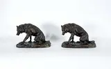 Charles - After Russell, Lone Wolf #28/50 and #32/50, bronze sculpture