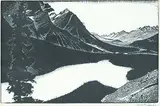 Walter J. Phillips, Mistaya Valley [Peyto Lake], 1937, wood engraving on paper