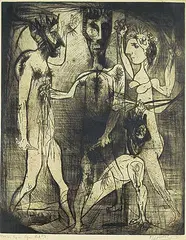 Mauricio Lasansky, For an Eye an Eye Plate No.3, 1947, etching on paper