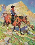 Carl Rungius, Untitled - Trail Rider, photolithographic reproduction on paper