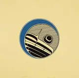 Robert Davidson, Moon [Green and Black on White] #69/248, 1976, colour silkscreen on paper
