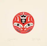 Robert Davidson, Four Circles / Frog #49/172, 1977, colour silkscreen on paper