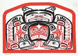 Tony Hunt, Kwakiutl Sisiutl Settee #37/100, 1972, colour silkscreen on paper