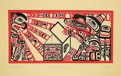 Calvin Hunt, Raven Stealing Sun #28/150, 1978, colour silkscreen on paper