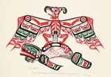 Tony Hunt, Kwa-Gulth Thunderbird Man, Killerwhale and Human #40/59, 1978, colour silkscreen on paper