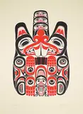 Bill Reid, Haida Beaver #147/195, 1978, colour silkscreen on paper