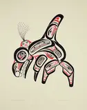 Bill Reid, Killer Whale #168/600, 1973, colour silkscreen on paper