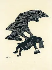 Patrick Akovak, The Big Bird #22/50, 1970, stonecut on paper