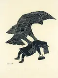 Patrick Akovak, The Big Bird #22/50, 1970, stonecut on paper