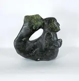 Adamie Alariaq, Untitled - Sedna, dark green stone carving