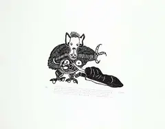 Tivi Etok, A Dream of Tivi Etook #39/50, 1974, stonecut on paper