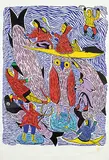 The Flood #49/50 by Ruth Annaqtuusi Tulurialik, 1972, colour stonecut on paper, sold Sep 2018