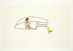 Elisapee Ishulutaq, Why Do You Laugh? #7/41, 1972, colour stencil on paper