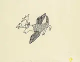 Joshua Nuilaalik, Bird Spirit #27/50, 1970, stonecut on paper