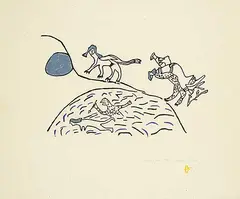 Thomas Seevoga, Wild Spirits #28/39, 1971, colour stonecut on paper