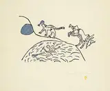 Thomas Seevoga, Wild Spirits #28/39, 1971, colour stonecut on paper