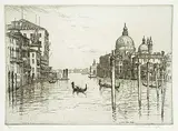 Caroline Armington, Le Grand Canal, Venise #50/100, 1931, etching on paper