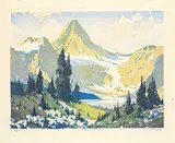 Mount Assiniboia #46/100 by A.C. and Barbara Leighton - Barleigh, colour wood block on paper, sold Sep 2018