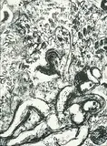 Le Couple a l'Arbre [The Pair in a Tree] by Marc Chagall, 1963, lithograph on paper, sold Sep 2018