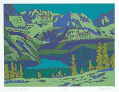 Illingworth Kerr, O'Hara Night #A/P, colour silkscreen on paper