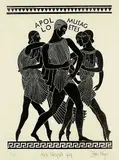 Eileen Mayo, Apollo Musagetes 1929 #3/50, lino block on paper