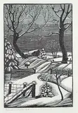 Lucille Oille, We Welcome Winter #23/25, 1947, wood engraving on paper