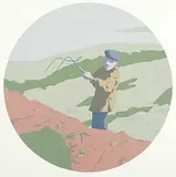 Roger Savage, Figure with Pitchfork #28/38, 1975, colour silkscreen on paper