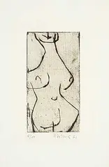 Herbert Johannes Joseph Siebner, Untitled - Female Figure #5/50, 1961, etching on paper