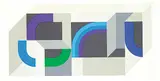 Gordon A. Smith, Blue Twist #1/40, colour silkscreen on paper