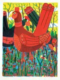 John Harold Thomas Snow, Three Birds #50/50, 1979, colour lithograph on paper