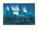 George Weber, Aurora Borealis, Northern Alberta #18/92, 1977, colour silkscreen on paper