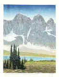 George Weber, The Ramparts and Amethyst Lake, Jasper National Park, Alberta #31/35, 1981, colour silkscreen on paper