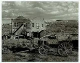 George Tice, Wagon and Buildings, Bodie, ca. 1965