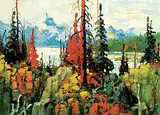 Near Golden B.C. by Rod Charlesworth, oil on canvas board, sold Apr 2018