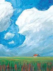Steve Coffey, Out Building in Evening, 2013, acrylic on canvas