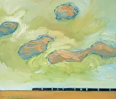 Steve Coffey, Train Toward Blackie, 2010, acrylic on canvas