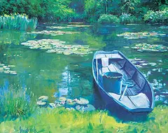 Ron Hedrick, Untitled - Monet's Pond, oil on canvas