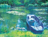 Ron Hedrick, Untitled - Monet's Pond, oil on canvas