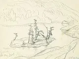 A. Y. Jackson, Grace Lake, May 21st, graphite on paper