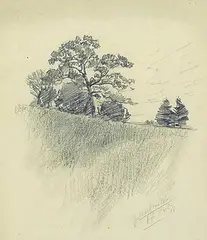 J. E. H. MacDonald, High Park '08, 1908, graphite on paper