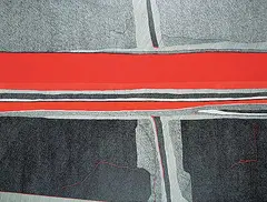 Don Pentz, Lambent Flame, 1968, india ink and acrylic on canvas
