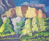 David Pugh, Yamnuska, 1980, oil on canvas