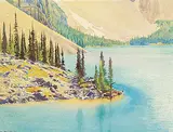 Walter J. Phillips, Untitled - Glacial Moraine, 1947, watercolour on paper