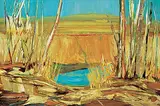 Edith Jean Richards, Alberta Landscape, oil on wood board